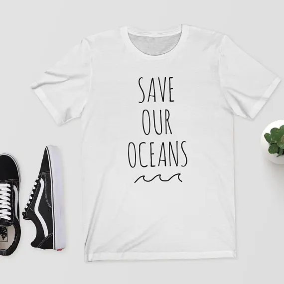 Футболка для детей с надписью Save Our Ocean | Женская одежда