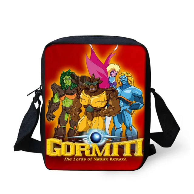 Jackherelook Gormiti Crossboday сумки мультфильм аниме школьные ранцы для мальчиков девочек Дети Повседневная дорожная сумка через плечо школьный ранец подарки - Цвет: HK3271E