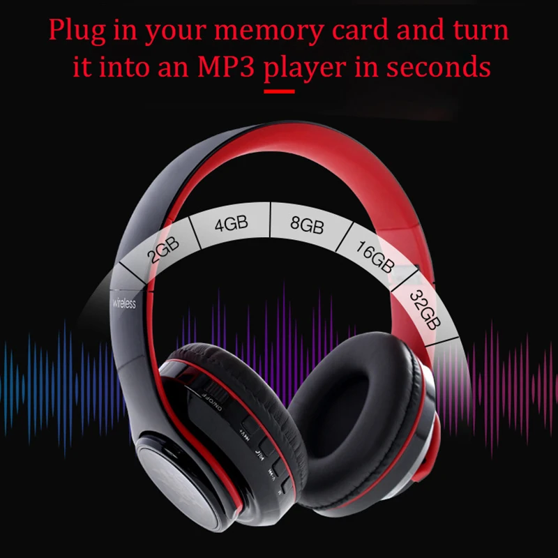 Беспроводные Наушники Hi-Fi семицветные светодиодные Bluetooth наушники спортивные 4 1