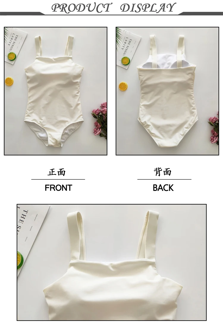Syswimwear бренд Для женщин пикантные Цельный купальник Белый спортивный купальник для бассейна горячие девушки милые пляжная одежда ванный комплект