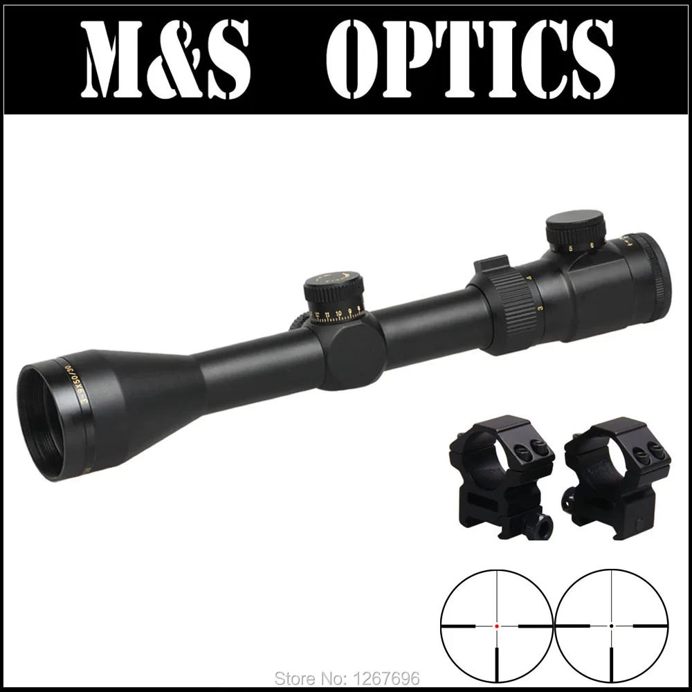 Optical Sight 3-9X50 IR Iluminator Airsoft Air Guns Optics Rifle Scopes Hunting Riflescopes For Rifles | Спорт и развлечения