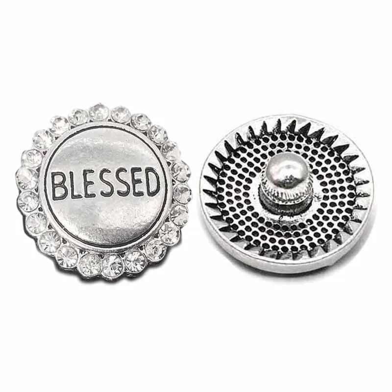 

Оптовая продажа w018 blessed 18 мм 20 мм Стразы металлическая кнопка для кнопки браслет ожерелье ювелирные изделия для женщин серебряные ювелирные...