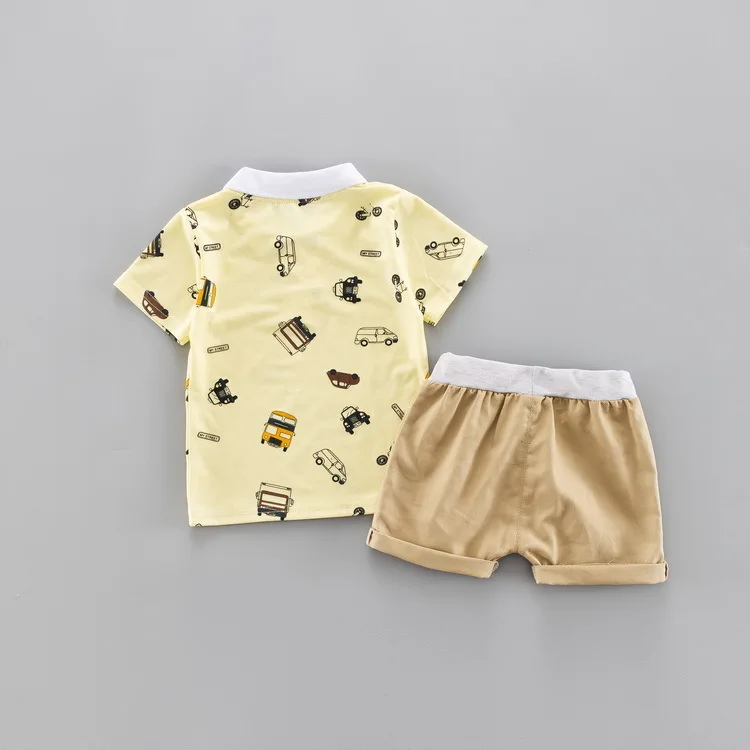 2020 Новая летняя детская одежда для маленьких мальчиков футболка с мультяшным