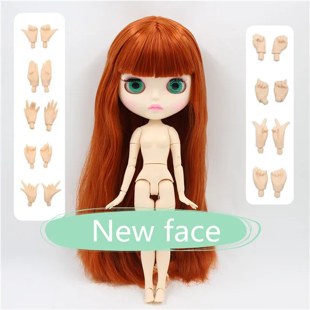 matte face Фабрика blyth кукла 1/6 bjd кукла с одеждой обувь или новое лицо голая кукла 1/6 30 см - Цвет: matte face