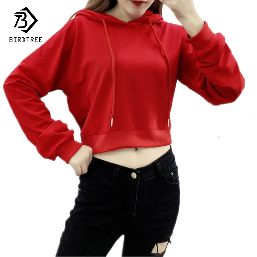Женская толстовка с капюшоном C77924A осенняя красная Черная|ladies hoodies|hoodies ladieshoodie red |