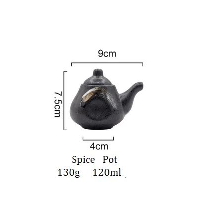Spice Pot NIMITIME японский стиль керамическая банка для приправ соевый соус бутылка горшок Бутылочки Для Зубочисток лоток обеденная тарелка Ресторан Домашний набор - Цвет: Spice Pot