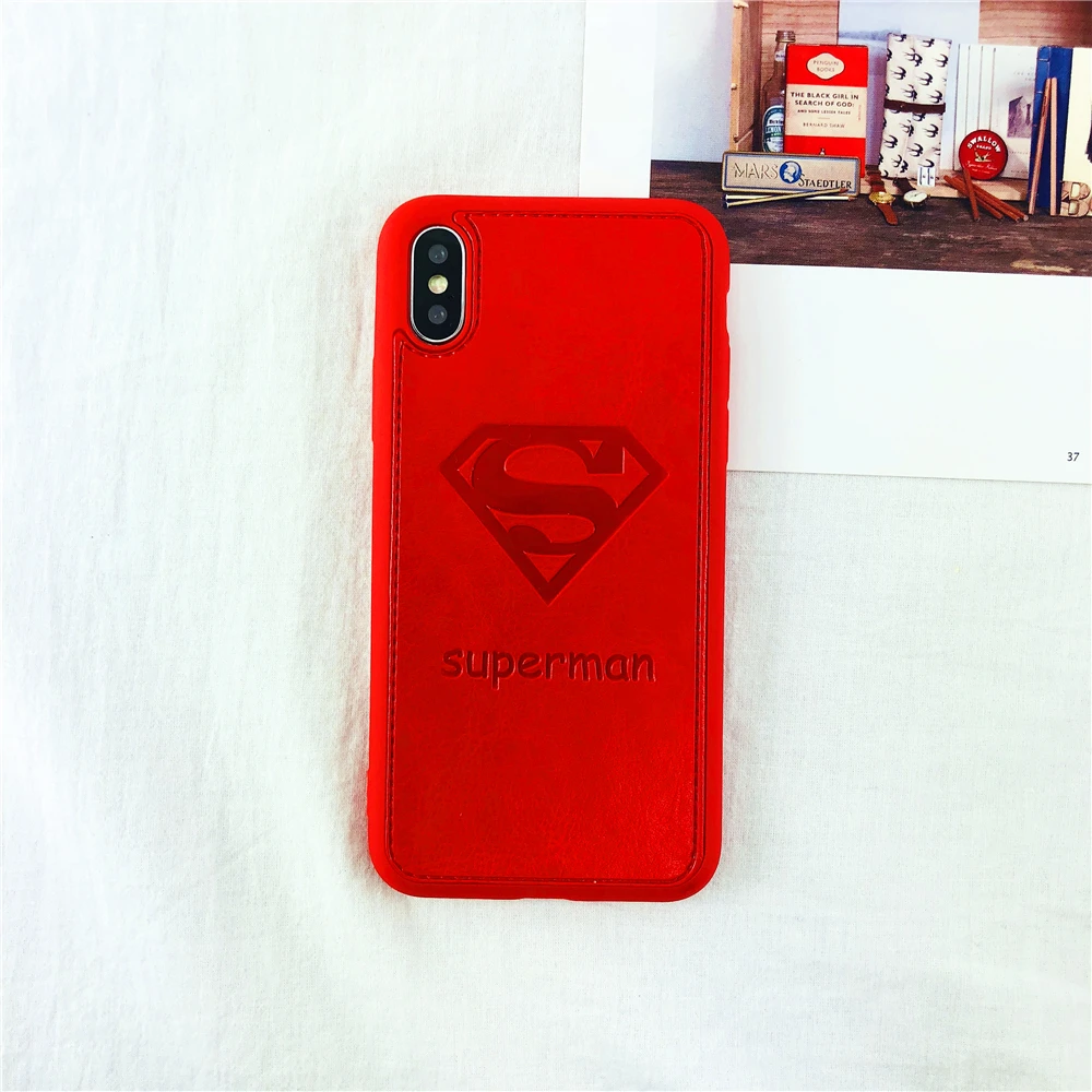 Cases For iphone X Hot DC Movie Cartoon Superman Sign Phone Case 10 Comfortable Leather Soft Silicone Back Cover Capa |