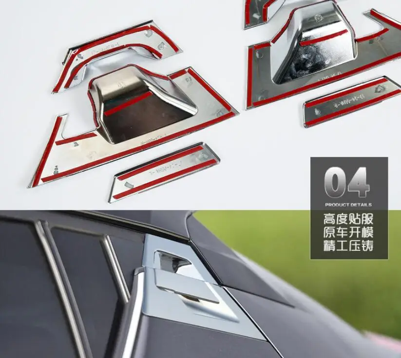 1 Set Multifunction ABS Chrome Side Door Handle Bowl Protector Cover Trim For TOYOTA C-HR 2017 Exterior Car Styling Accessories |