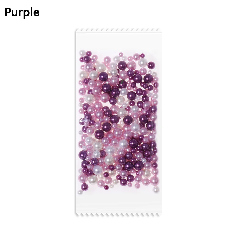 purple Модные 2,5-5 мм 500 шт./пакет смешать радужные Цвет круглый искусственный жемчуг из смолы бусины без отверстия бусины Diy ювелирных изделий Цепочки и ожерелья решений - Цвет: purple