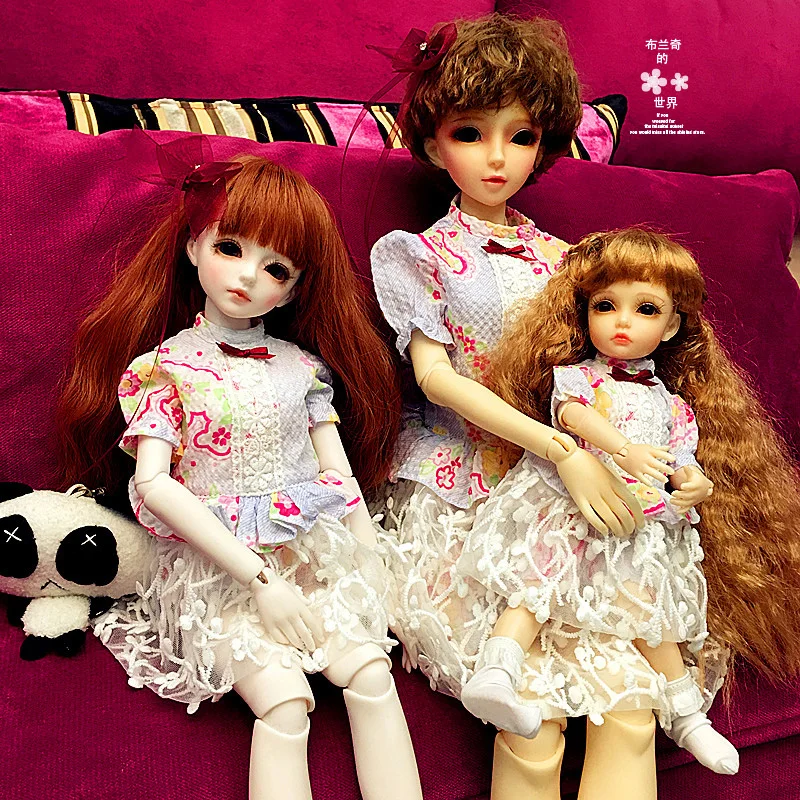 

Одежда для куклы BJD/SD, женское платье, розовая и Фиолетовая рубашка, кружевные носки для шарнирных кукол 1/6 1/4 1/3, аксессуары для кукол