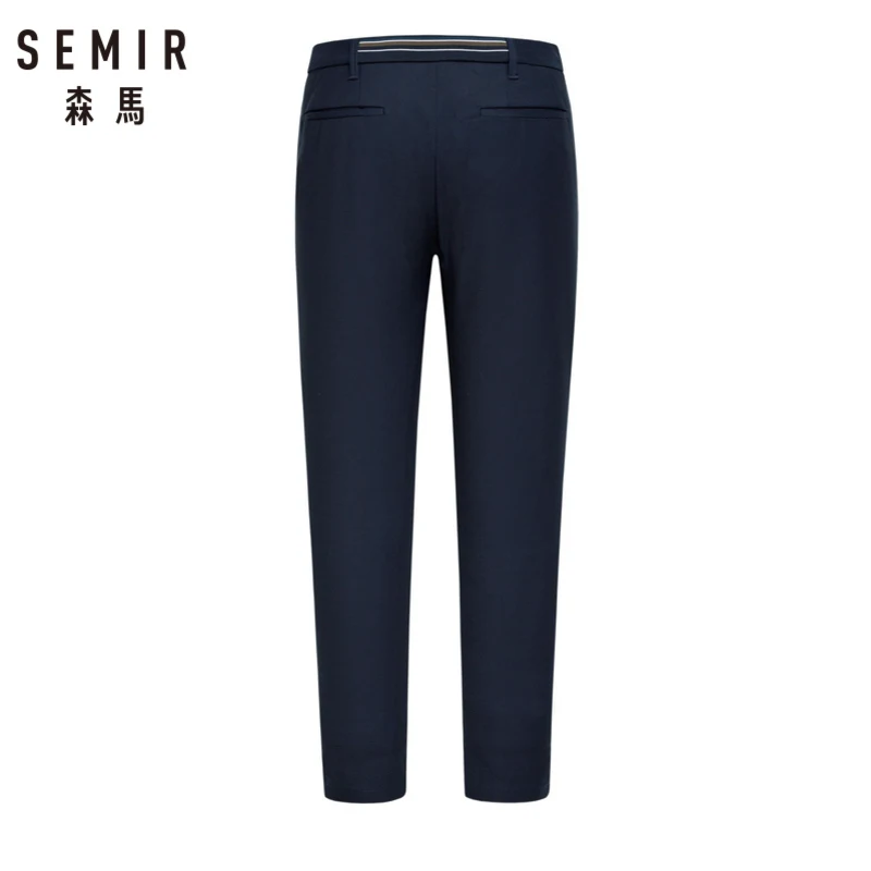 SEMIR мужские узкие брюки чиносы из стираного хлопкового твила с эластичным поясом