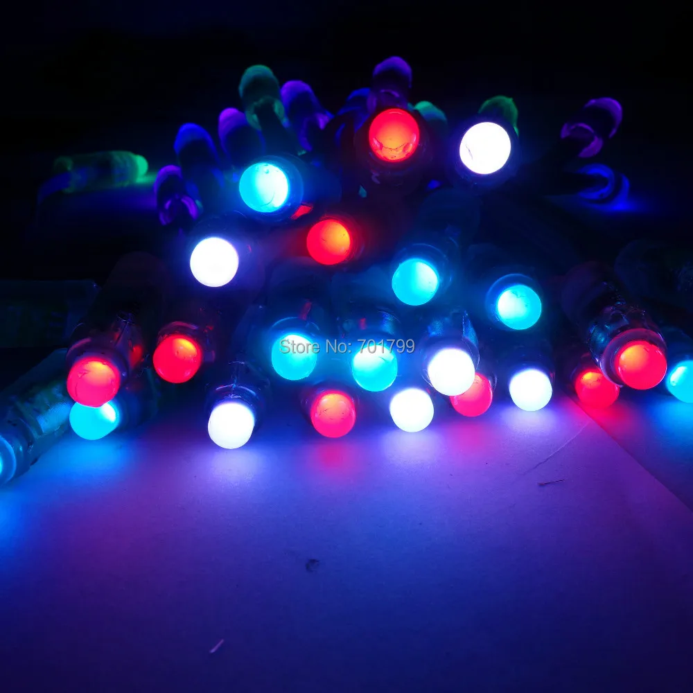 Черный провод 50 шт. DC5V UCS1903 полноцветный адресуемый пиксельный узел RGB диаметр 12