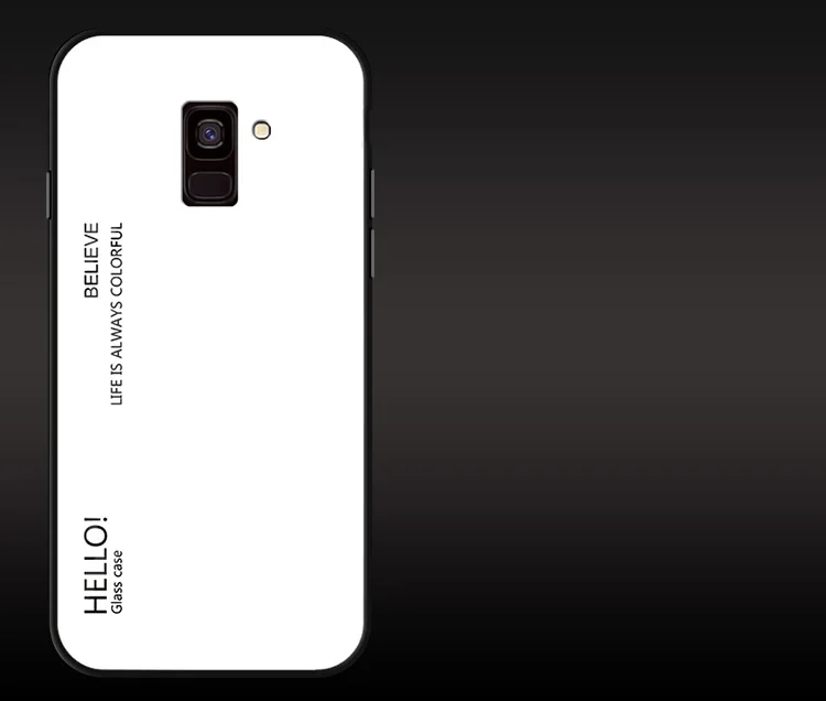 Чехлы для samsung Galaxy A6 Dual SIM SM A600 A600F градиентный чехол из закаленного стекла для samsung A6 Plus A605 A605F pop