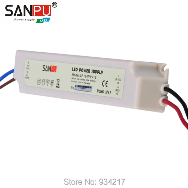 SANPU SMPS Светодиодный источник питания 20 Вт 12 В 1A AC DC 100-240 в импульсный трансформатор