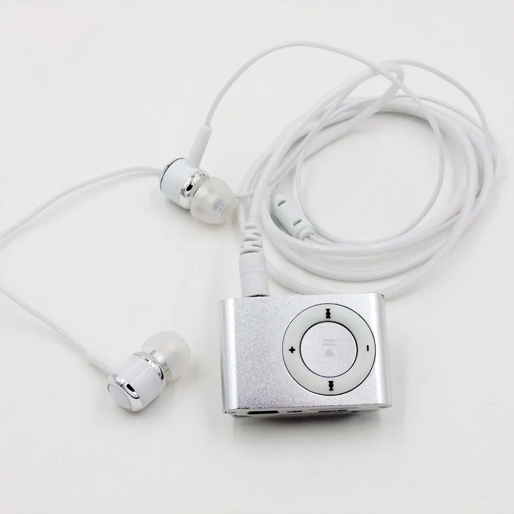 MP3 музыкальный плеер с модными наушниками наушники клип mp3 Портативный Спорт 3,5 мм мини Mp3 Поддержка Micro SD карты - Цвет: Серый