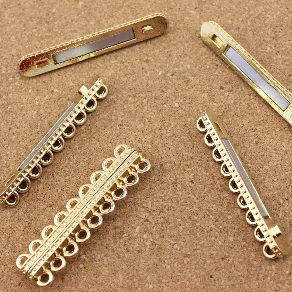 10 шт./лот DIY ожерелье золотого/родиевого цвета магнитные застежки соединители