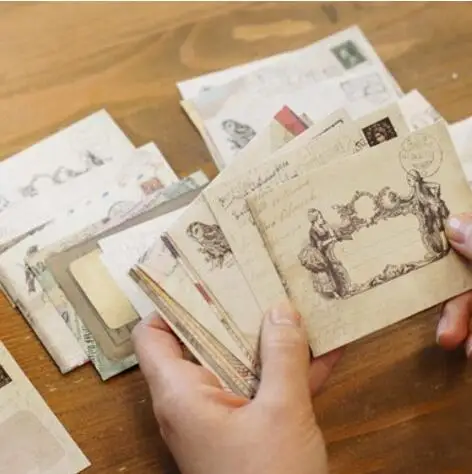 12 шт./упак. 2018 горячая Распродажа Винтаж мини Бумага Европа сцена конверт