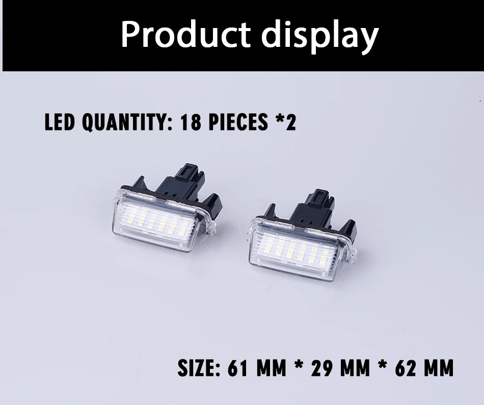Для Toyota Corolla Camry Yaris Prius Vitz Avensis Canbus светодиодный фонарь номерного знака 12 В luces светодиодный para auto hlxg DRL