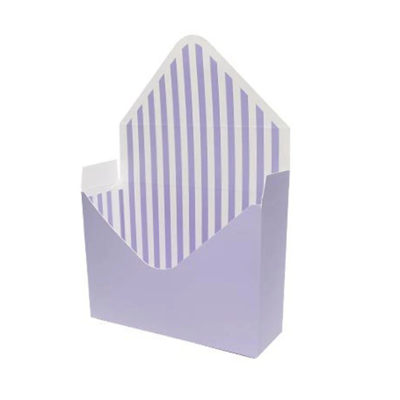06 Новинка, 6 стилей, портативный Романтический конверт, форма в полоску, дизайн, цветочный букет, бумажная упаковочная коробка, держатель, флорист, подарочные коробки - Цвет: 06
