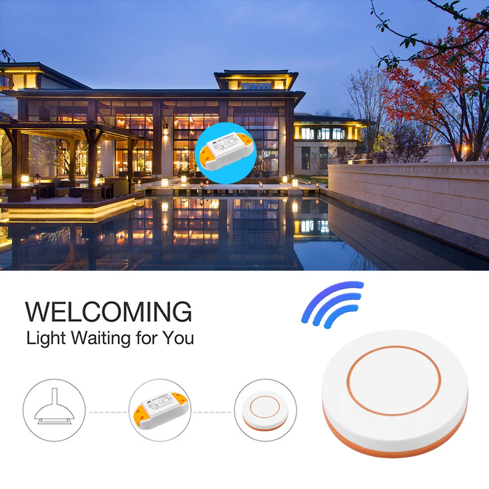 Kebidu Universal 433Mhz RF Wireless Remote Controls + AC 85V ~ 250V 110V 220V 1CH Switch Relay Receiver Module Blue/Orange | Электроника