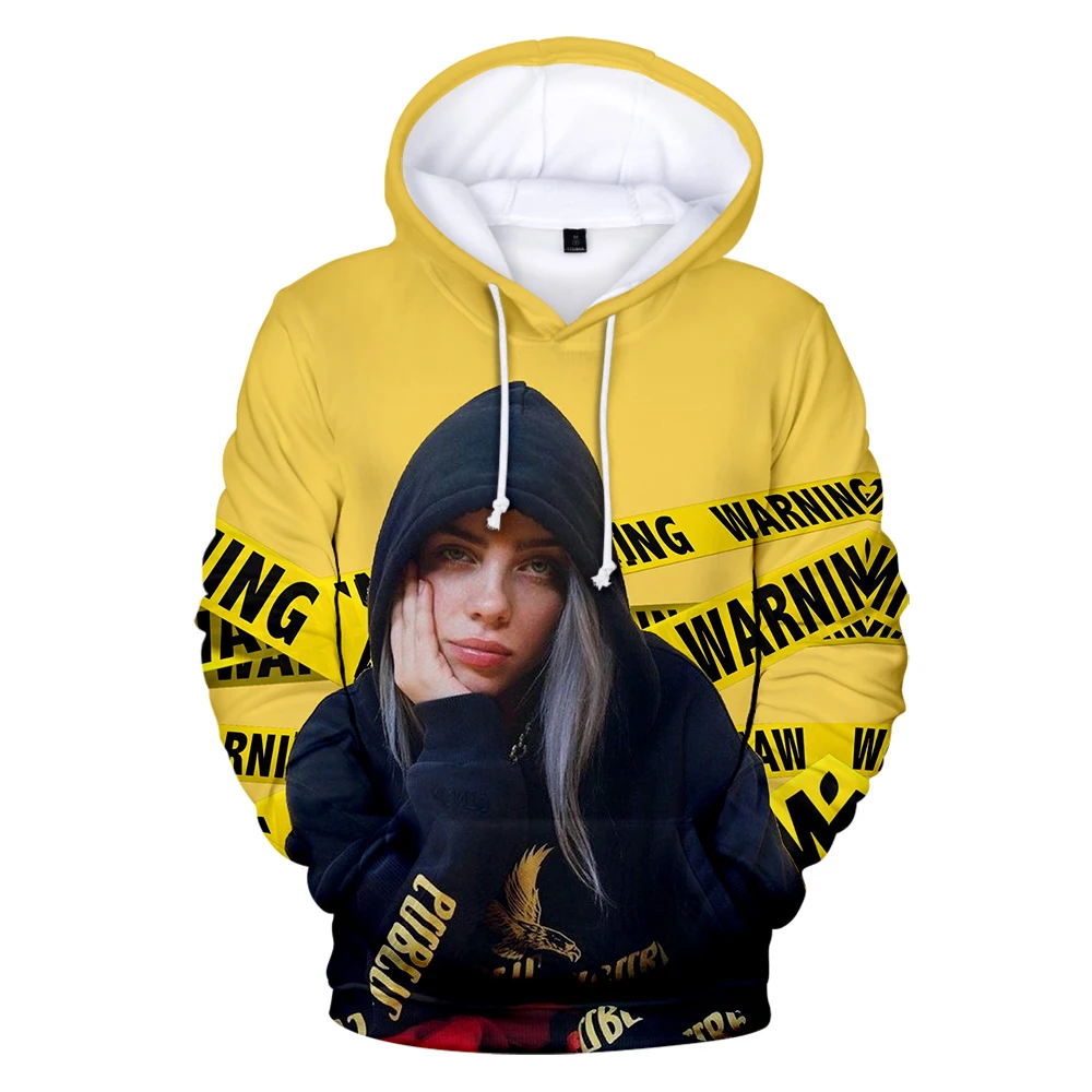 Новая уличная толстовка с капюшоном billie eilish модная Толстовка для мужчин/женщин в