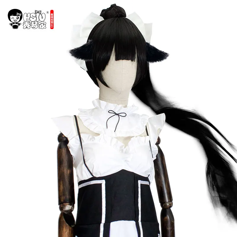 HSIU IJN Takao Game Azur Lane black Cosplay Wigs Halloween Carnival  Costume party adult women synthetic Hair wigs Free Shipping