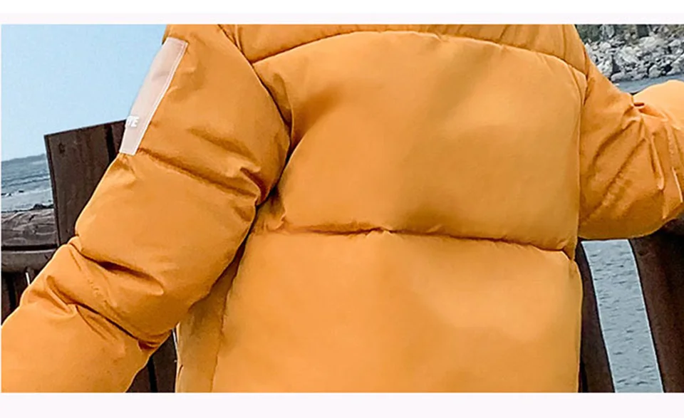 Мода Parkas Mujer зимняя куртка Женская водолазка пуховая парка теплая Толстая парка Свободная куртка женская зимняя верхняя одежда пальто