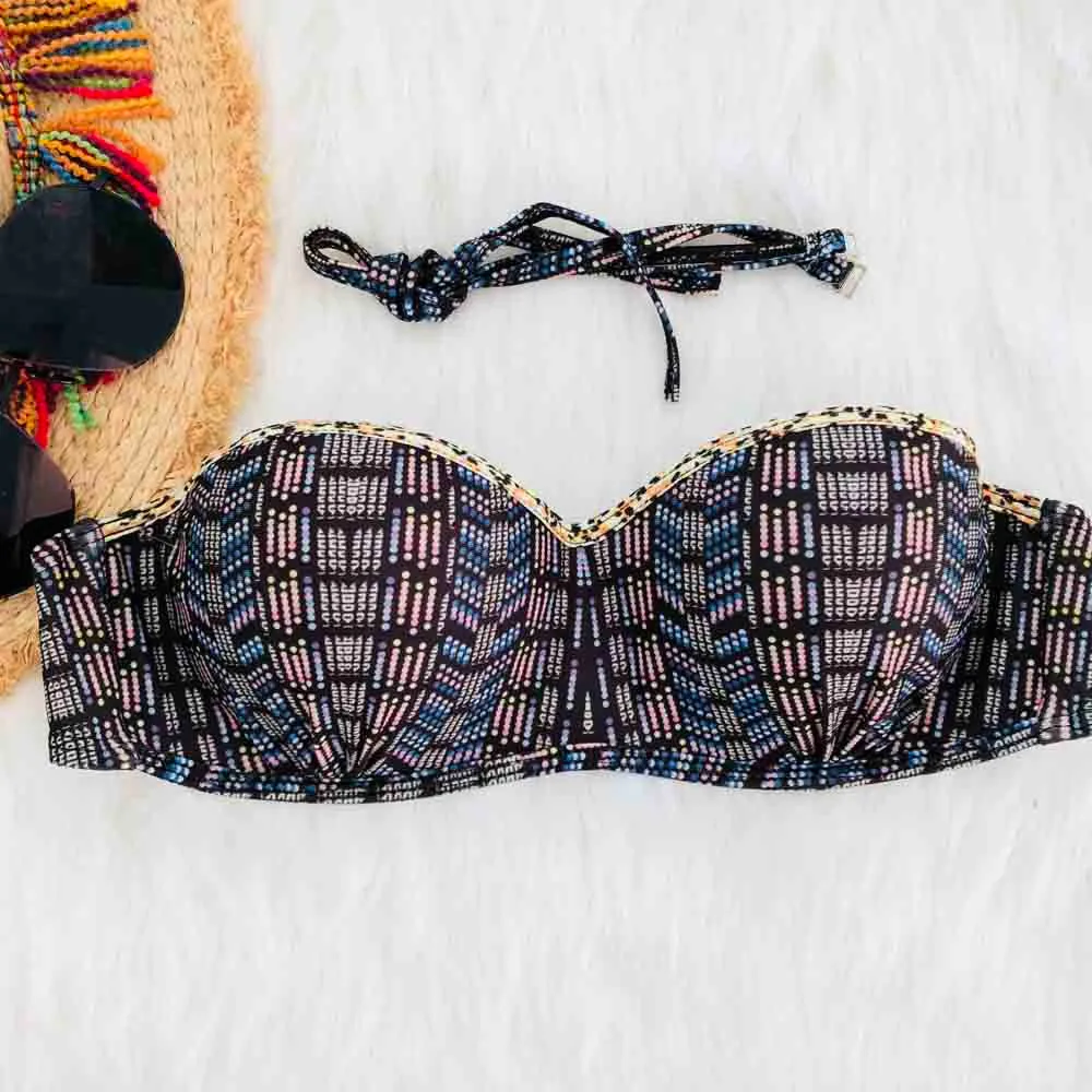 Комплект бикини с принтом нижняя часть 2019 новый женский бандажный купальник