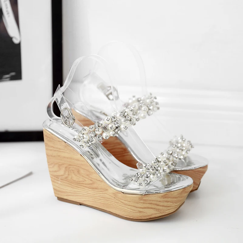 2019 женские летние босоножки на высоком каблуке 12 см с кристаллами туфли лодочки