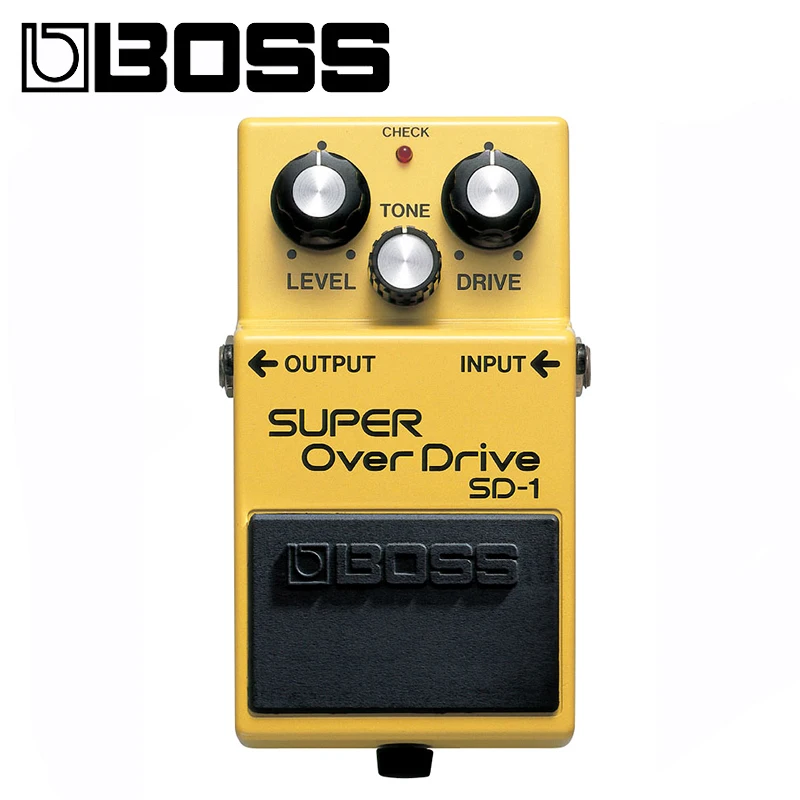 Педаль для гитары Boss Audio SD-1 Super Overdrive с медиаторами полировальной тканью и