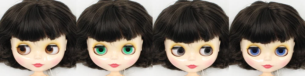 Blyth кукла Обнаженная черная короткая волосы с соединением тела blyth bjd куклы подходит DIY Мода куклы игрушки