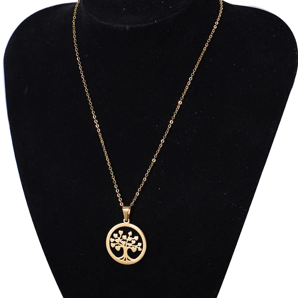 New Fashion Gold Silver Heart Tree Delicate Choker Collarbone Chain Women Stainless Steel Necklace Simple Pendant Charms Jewelry | Украшения