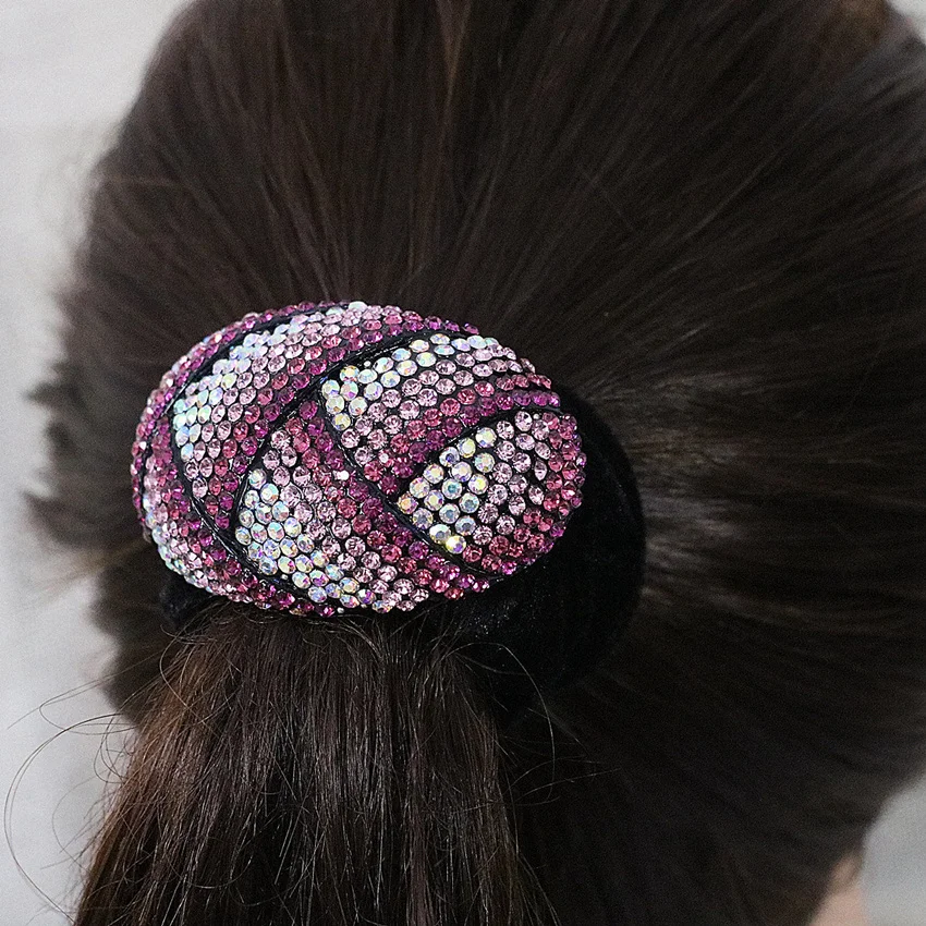 Trendy hairband for women multicolor rhinestone crystal rope elastic hairdress accessories rubber headband hair tip jewels B1262 | Украшения
