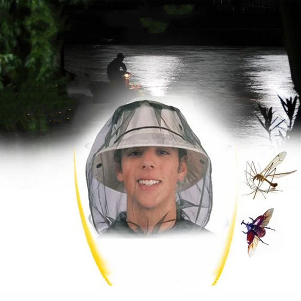 Анти-москитная сетчатая шапка для рыбалки на открытом воздухе насекомые