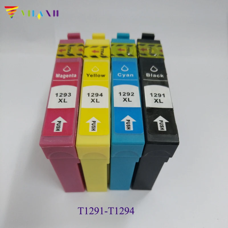 Vilaxh 4 шт. T1291-T1294 чернильный картридж для Epson Stylus SX430W SX235W SX230 SX420W SX425W SX435W SX440W SX445W SX525WD