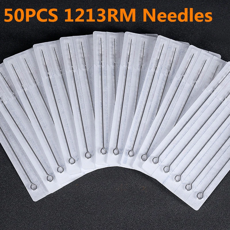 

Sterilize Tattoo Needles 50PCS 13RM Round Magnum Tattoo Needles 316L Stainless Steel Professional Tattoo Machine Needles