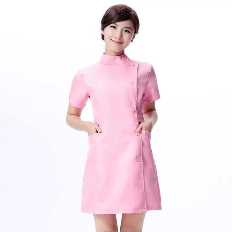 836 pink Униформа медсестры платье-футляр медицинская одежда платье косметолога красота униформа для салона - Цвет: 836 pink
