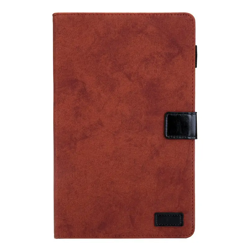 Brown Деловой чехол для Samsung Galaxy Tab A 10,1 T510 T515 SM-T510 чехол для планшета из искусственной кожи флип-чехол с подставкой+ пленка+ ручка - Цвет: Brown