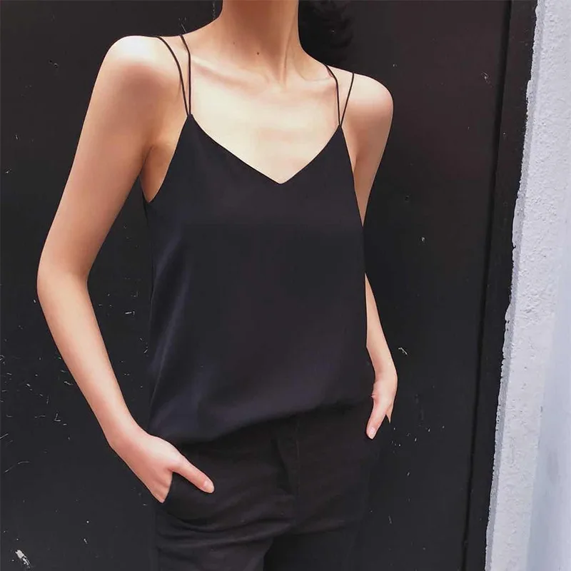 Summer New Tanks Female Vest Tide Pure Color Bottom Open Back Shirt T-shirt Wholesale White Top Women Tank | Женская одежда