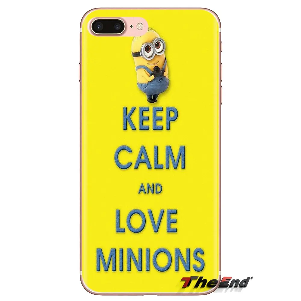 Мягкие прозрачные чехлы для iPod Touch Apple iPhone 4 4S 5 5S SE 5C 6 6S 7 8 X XR XS Plus MAX Keep Calm and love minions |