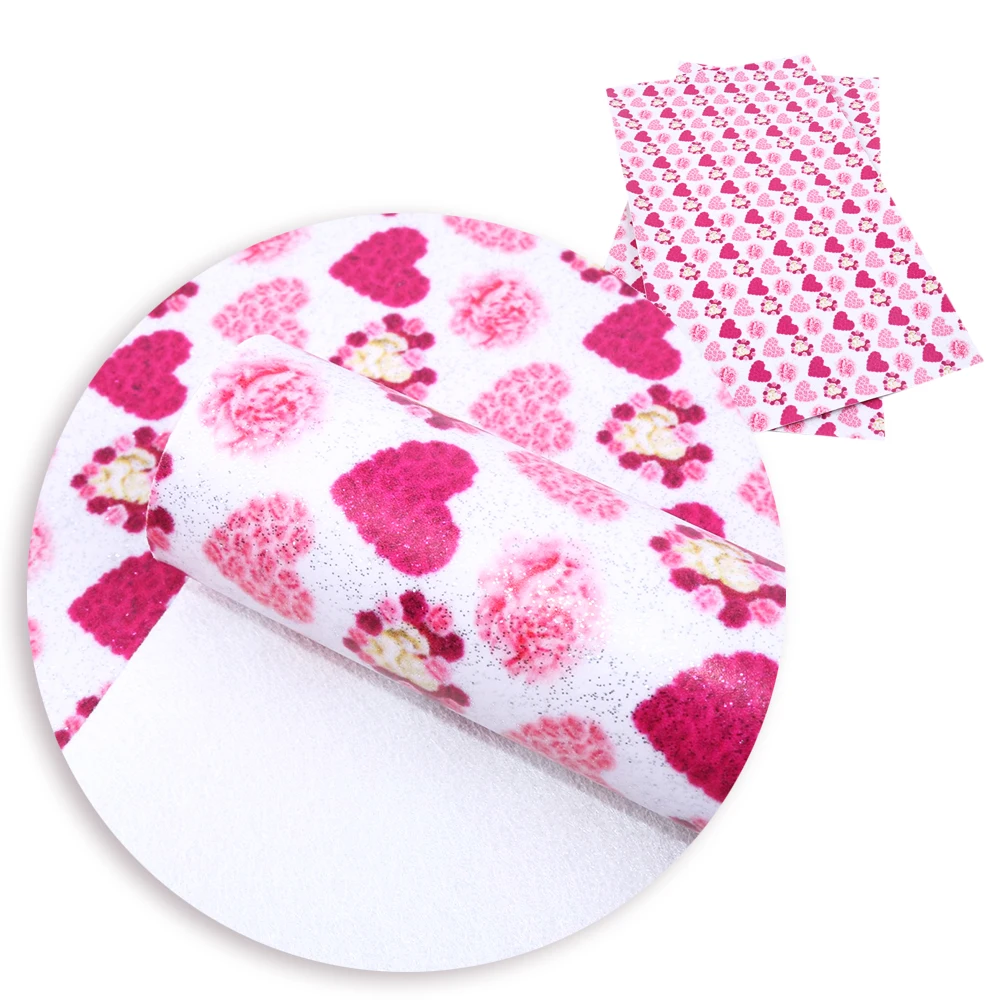 1072884016 David accessories 20*34 см блестящие гладкой съемки посвященной дню Святого Валентина с принтом «сердце», «Любовь искусственная кожа, сделай сам, декоративные заколки для волос, 1Yc5521 - Цвет: 1072884016
