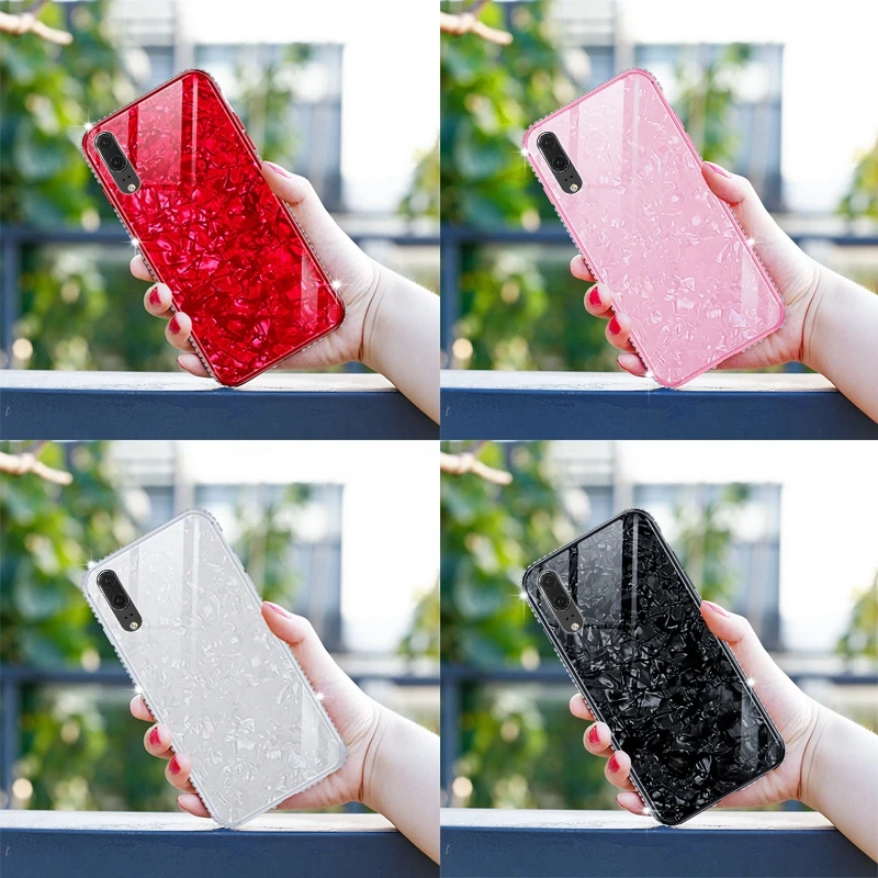 P20 lite чехол для Huawei P20/P20 plus Блестящий стеклянный задний Чехол Nova 3/Nova 3i/Nova 4