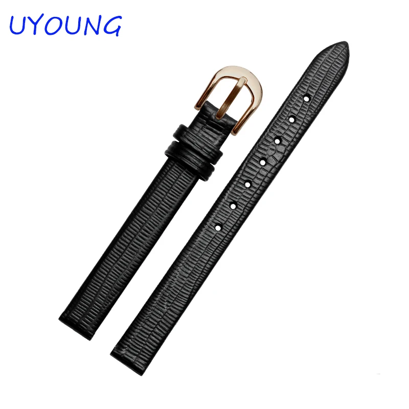 Высококачественный ремешок для часов из натуральной кожи 10 мм 14 маленький размер