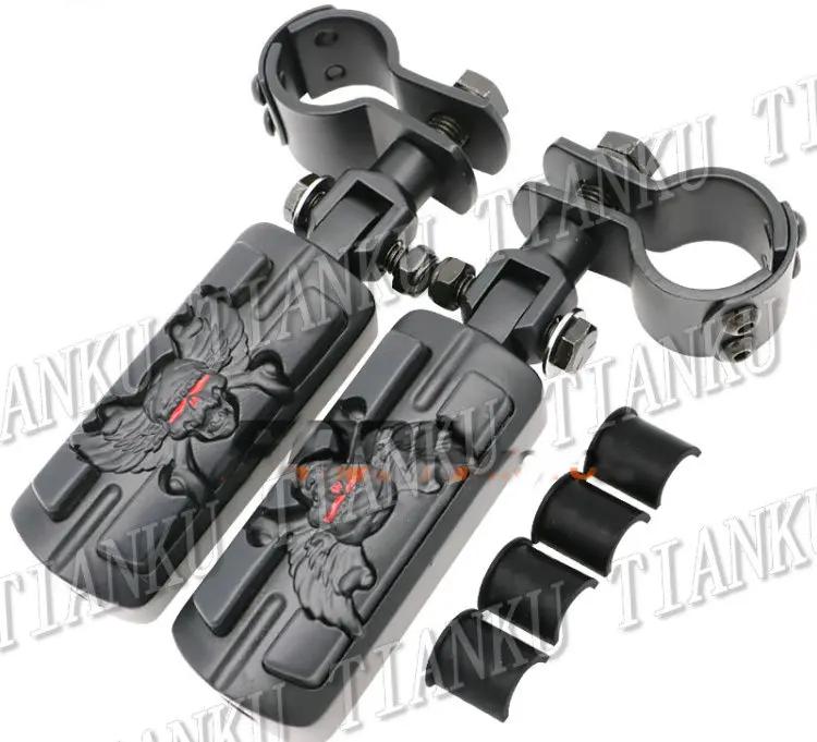 Motorcycle Guard Crash Bar Footrest Foot Pegs For Yamaha Honda Suzuki Kawasaki Sport Bobber Custom Chopper Cruisers Street | Автомобили и