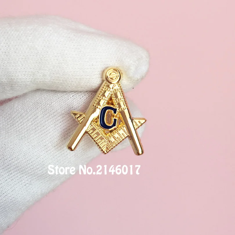 10 шт. квадратный компас булавка для лацкана металлическое ремесло масонский