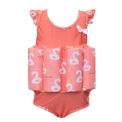 Orange briefs Girls Swimsuits Child Swimming Trunks Shorts Children's Swimwear Kids Buoyancy Swimsuit Baby Boys Girls Swim Vest - Цвет: Orange briefs
