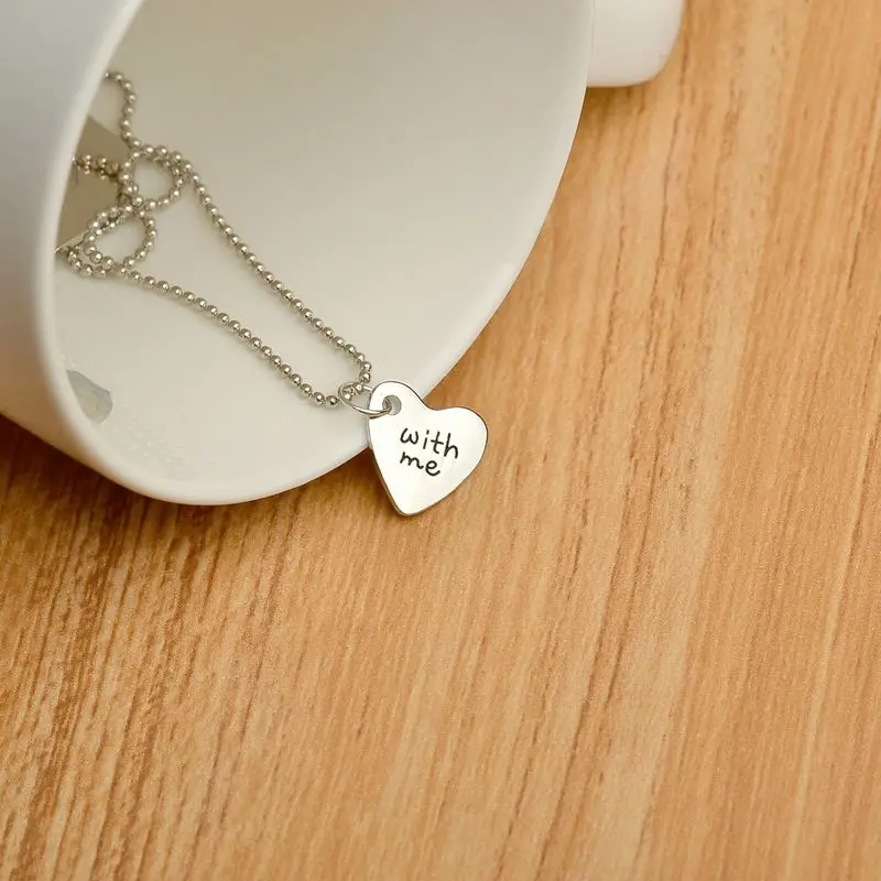 Оптовая продажа романтическое модное ожерелье с надписью I carry your heart with me кулоном