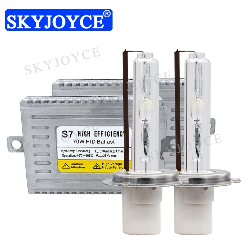 SKYJOYCE Высокая мощность 12 в 24 70 Вт HID комплект фар оригинальный DLT S7 Балласт H1 H7 H11 D2H