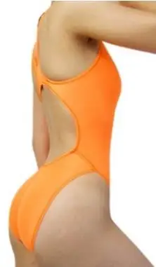 orange package hip Большие размеры, яркие цвета, боди, сексуальное, эротическое, нижнее белье, боди, женские с высокой посадкой, Wetlook, купальники, один предмет - Цвет: orange package hip