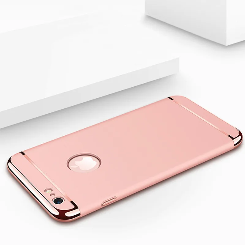 Роскошный Золотой Жесткий Чехол для iPhone 7, 6, 6 S, 5, 5S, SE, X, задняя крышка, Xs Max, XR, 11 Pro, съемный чехол 3 в 1, для iPhone 8, 7, 6, 6s Plus, сумка